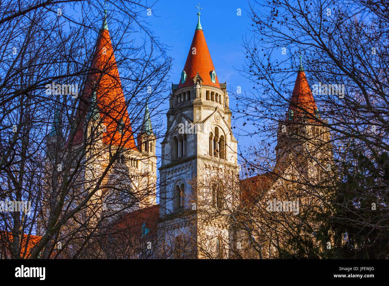 Church at Mexikoplatz in Vienna Austria Stock Photo