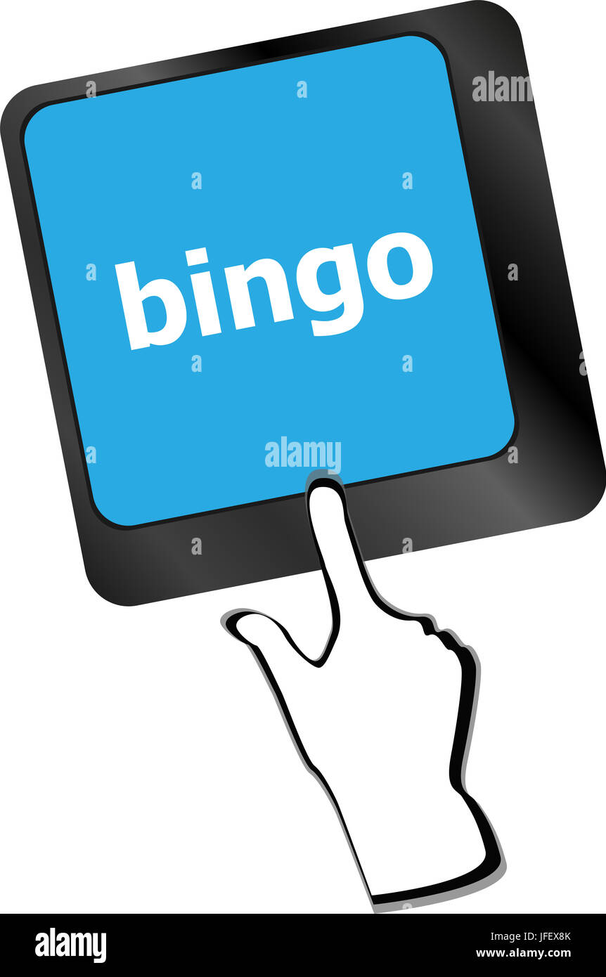 bingo button on computer keyboard keys Stock Photo Alamy