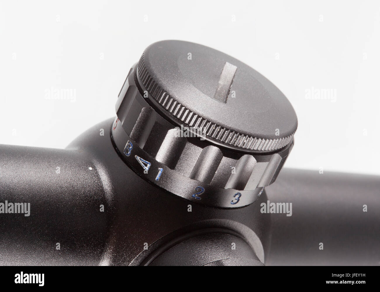 Dial that changes reticle brightness in a rifle scope Stock Photo Alamy