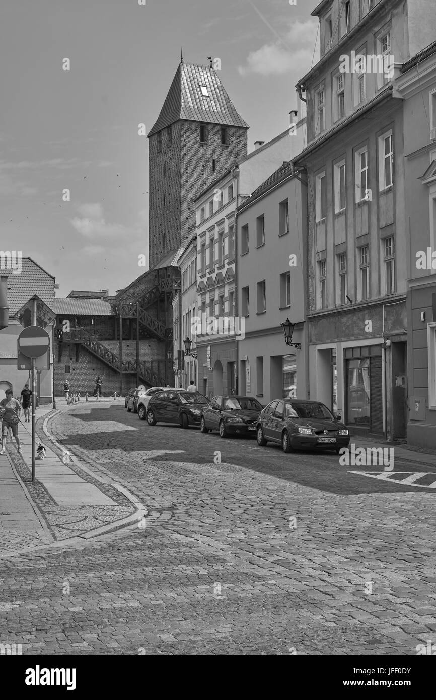 Namyslow Old town old market historic tenement houses Stock Photo Alamy