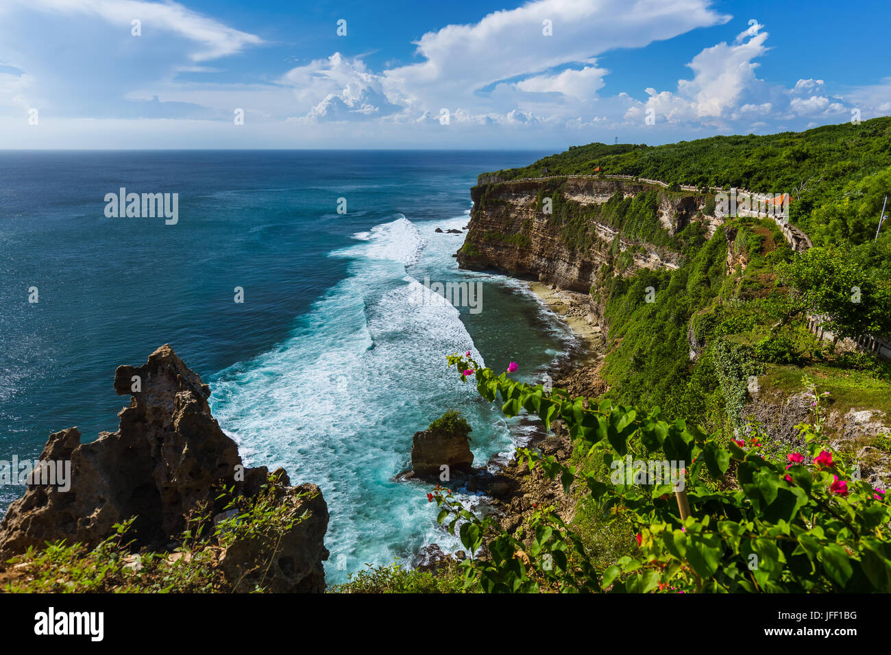 Coast near Uluwatu temple in Bali Indonesia Stock Photo