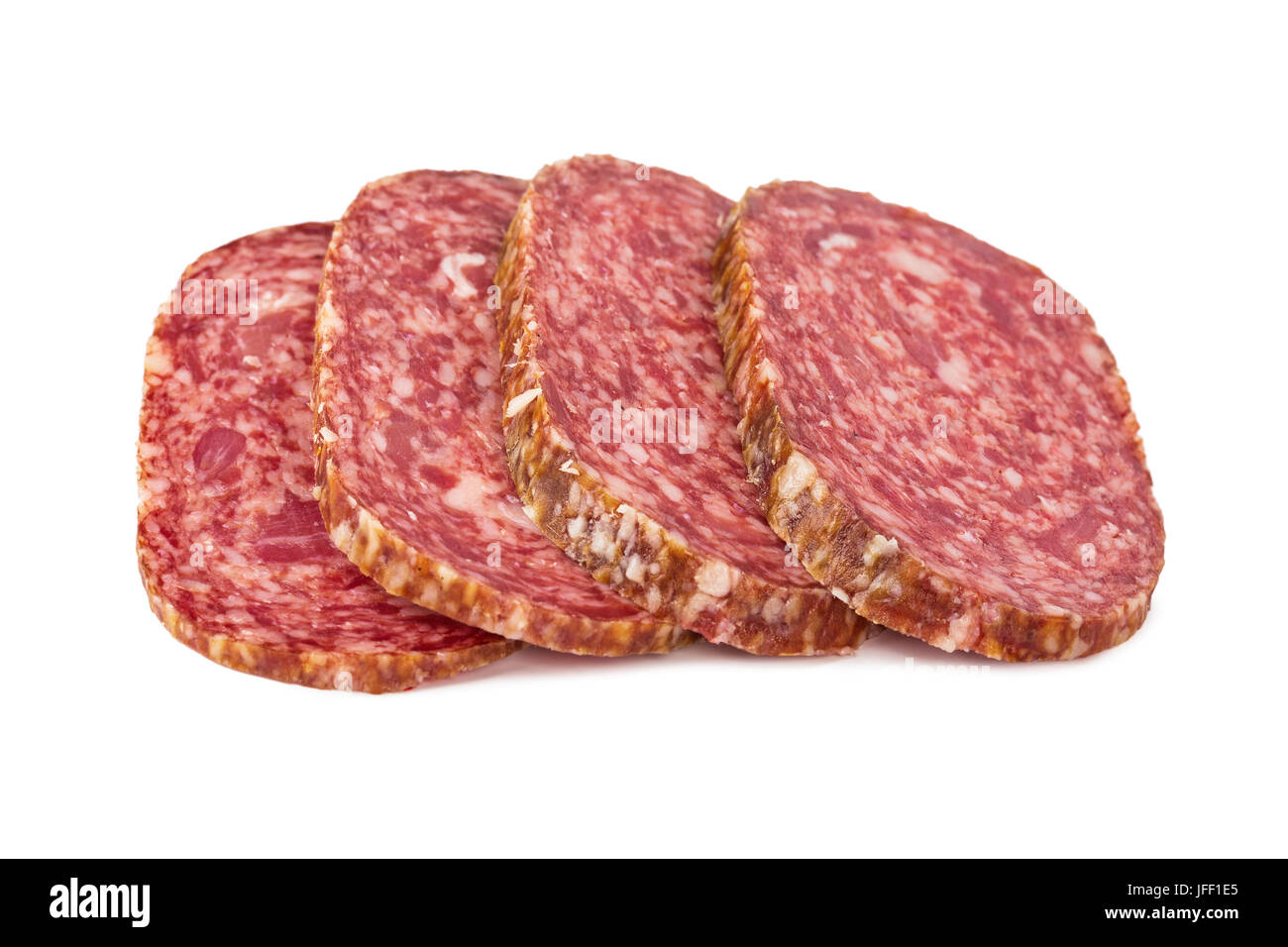 Sliced sausage Stock Photo