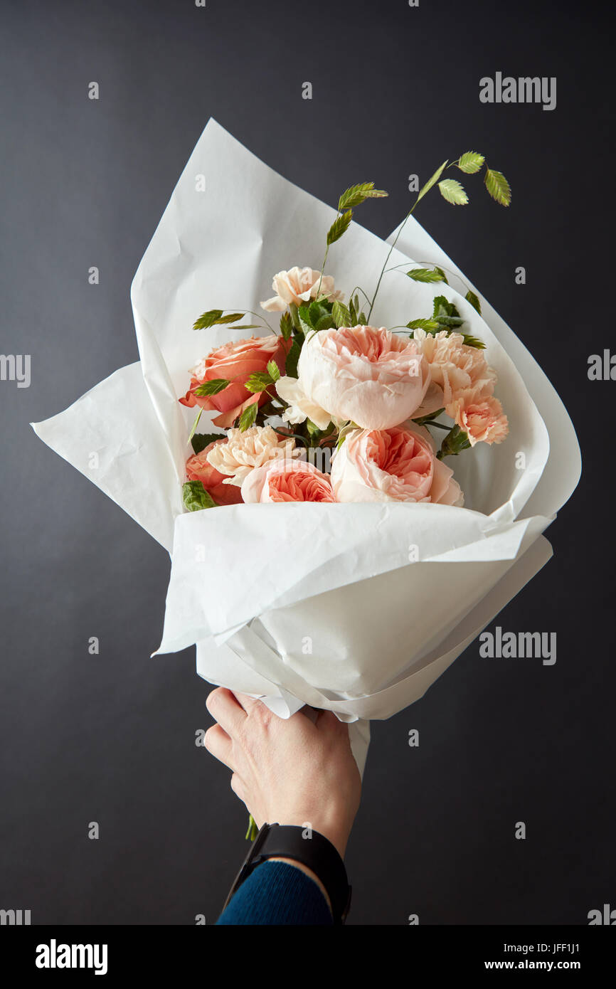 Beautiful pink roses Stock Photo - Alamy