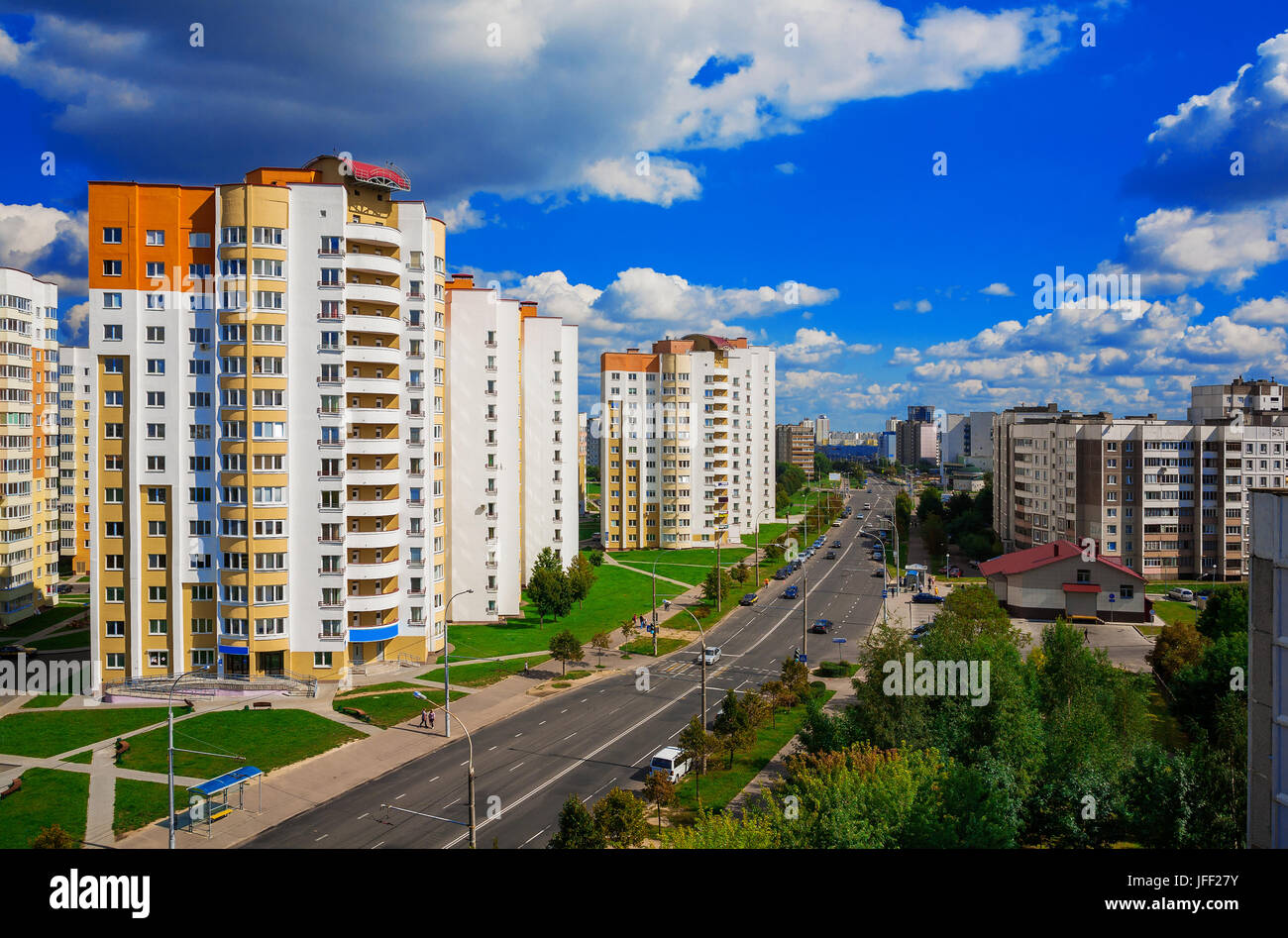 Belarus, Minsk, street Esenina Stock Photo
