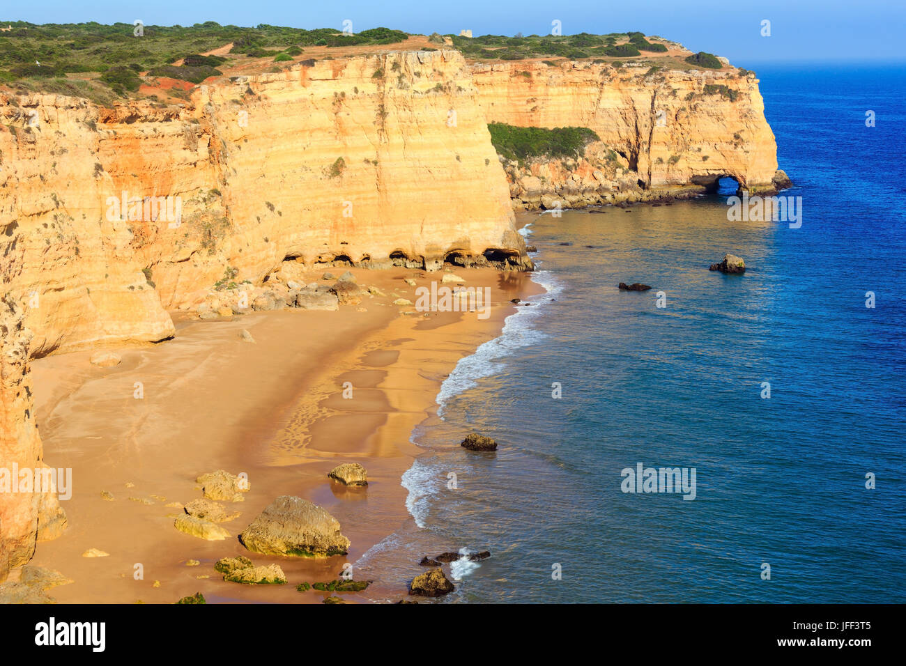 Praia da Afurada (Algarve, Portugal). Stock Photo