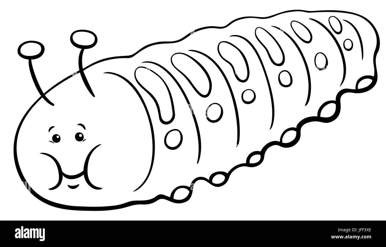 Caterpillar Character Coloring Page Stock Photo: 147235158 - Alamy - Caterpillar Character Coloring Page Stock Photo: 147235158 - Alamy