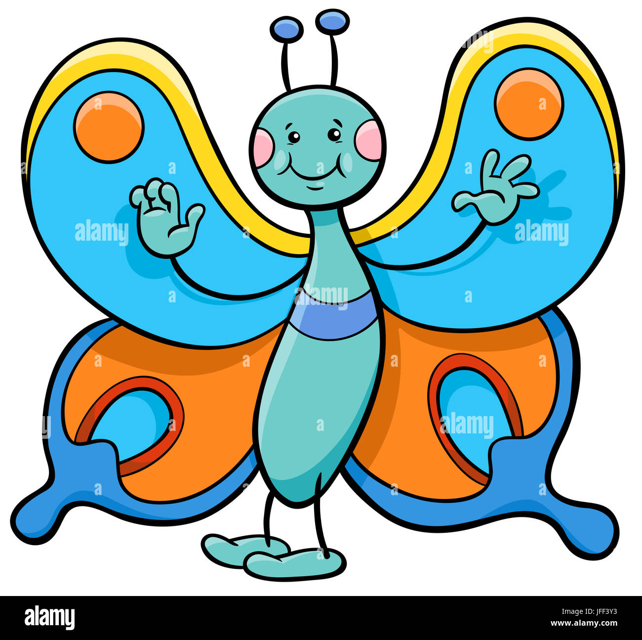 butterfly cartoon character Stock Photo Alamy