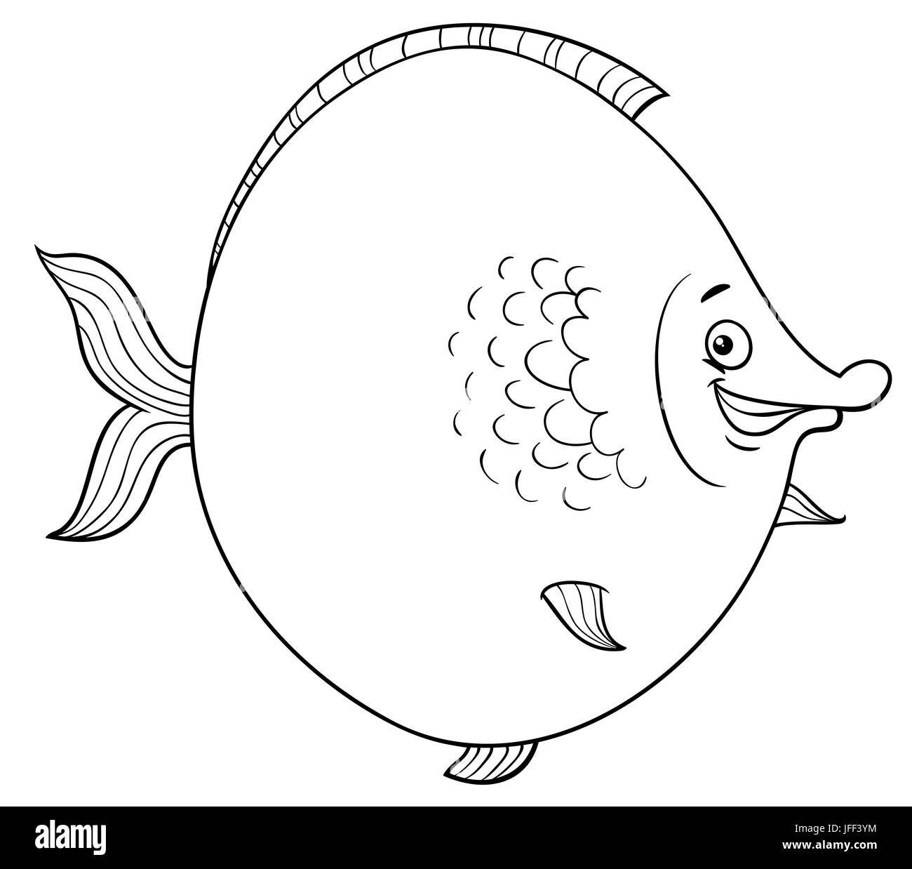 A colorful big fish Illustration of a colorful big fish on a white  background  CanStock