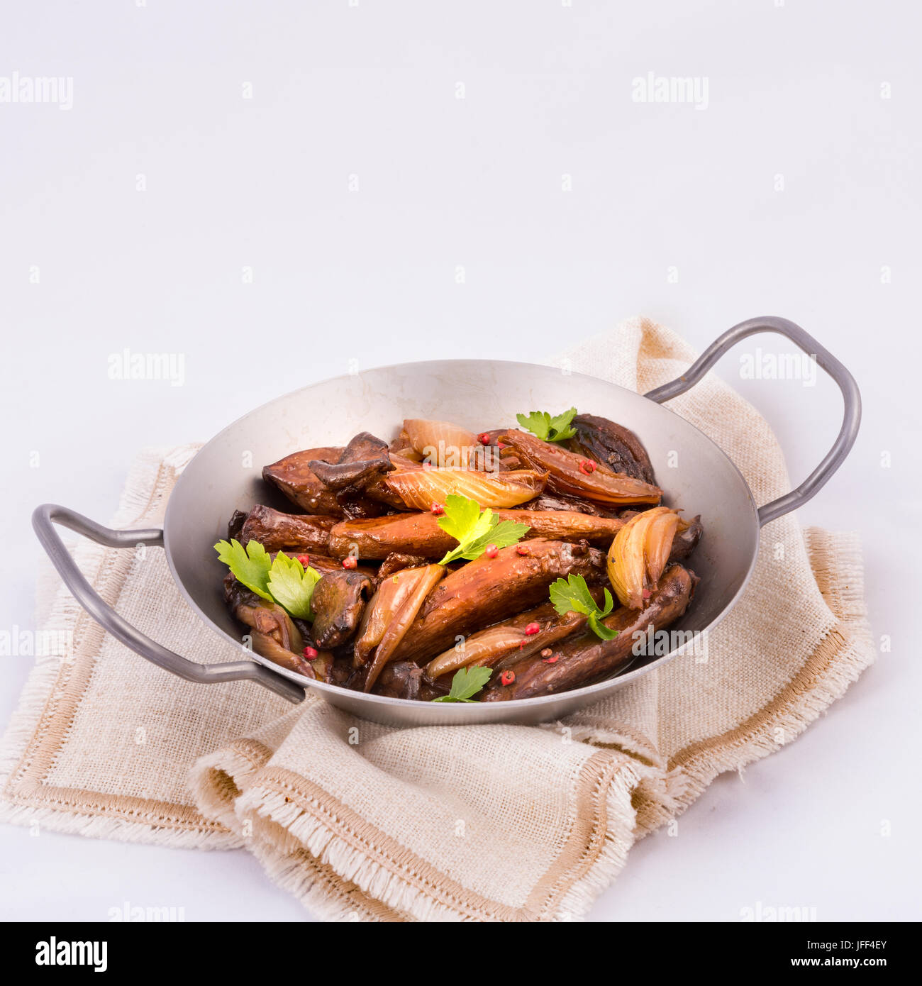 Roasted King Oyster Mushrooms Stock Photo Alamy