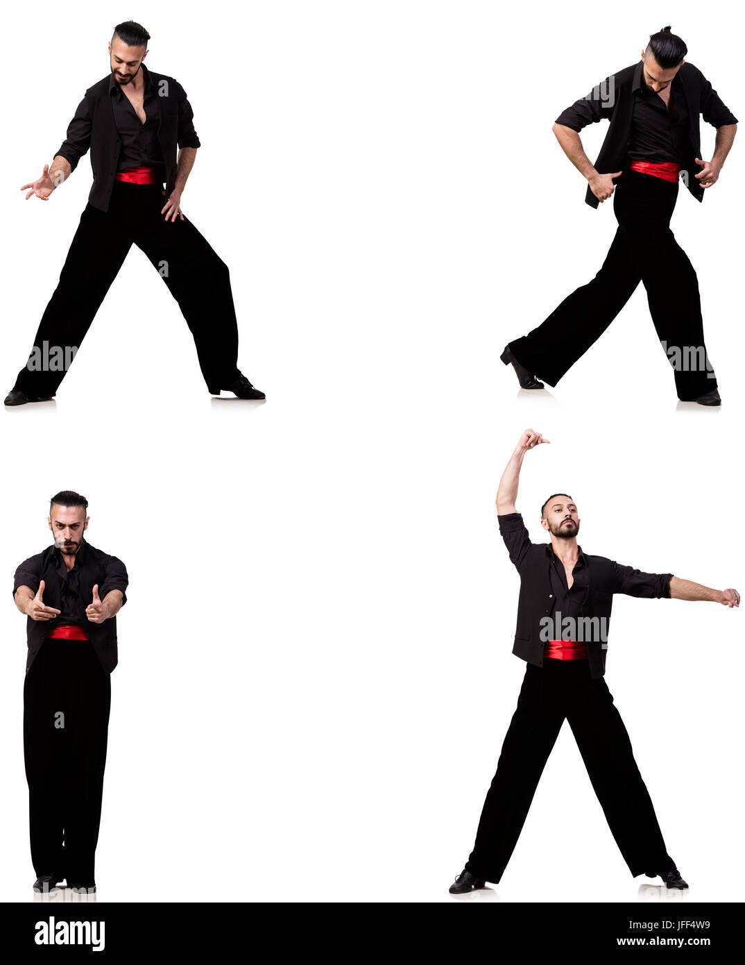 Spanish dancer in various poses on white Stock Photo Alamy