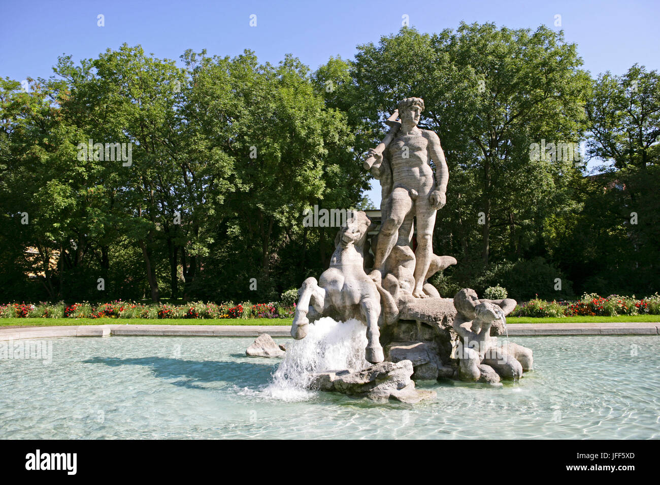 Fountain In The Alter Botanischer Garten Old Botanical Garden In