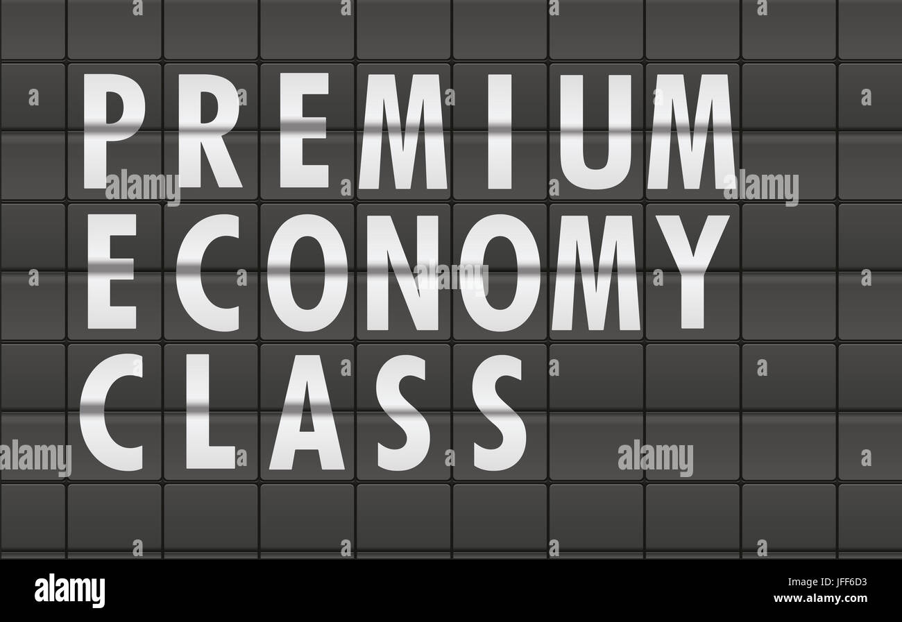 Premium Economy Class Stock Photo
