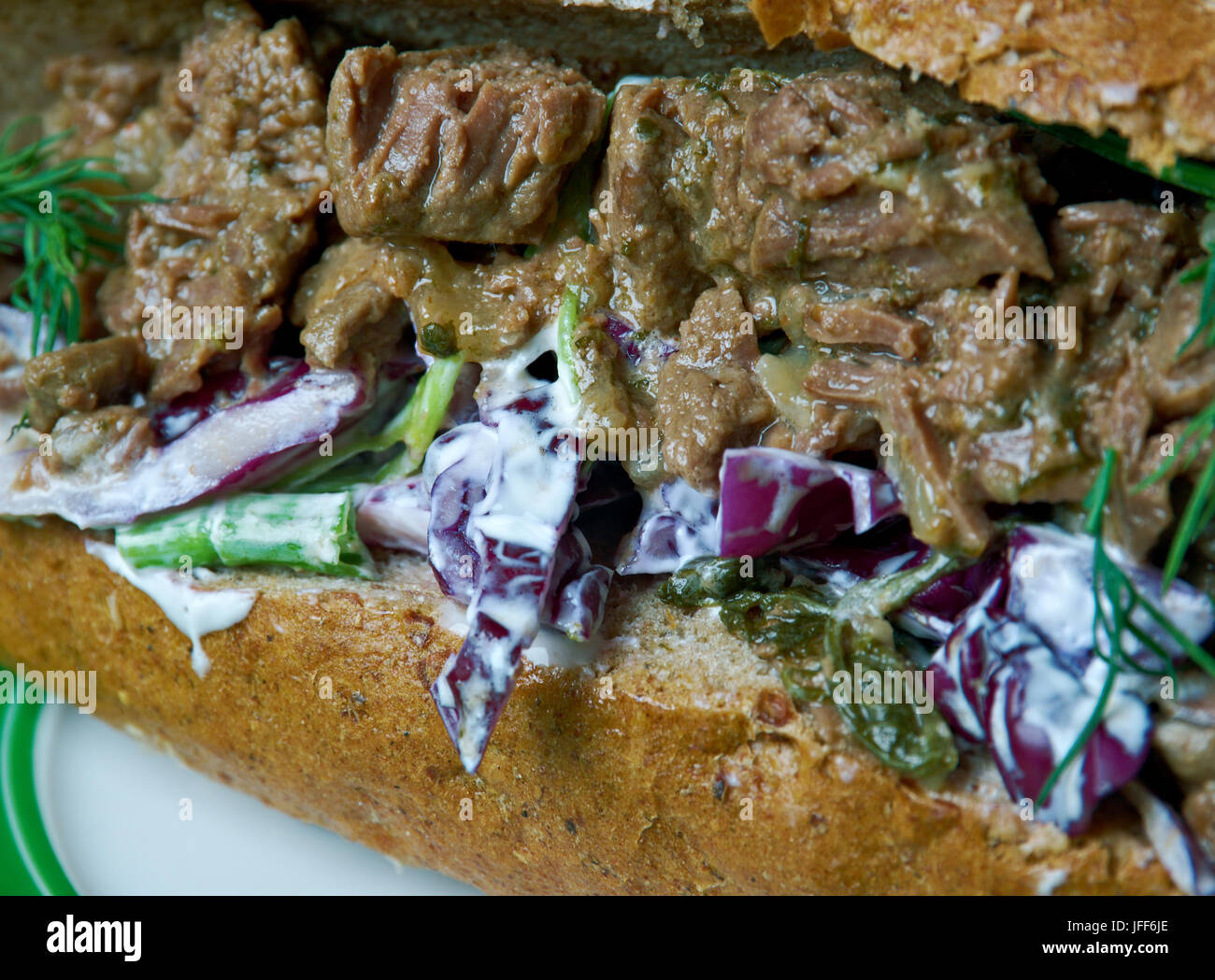 Southern Barbecue Beef Sandwiches Stock Photo Alamy