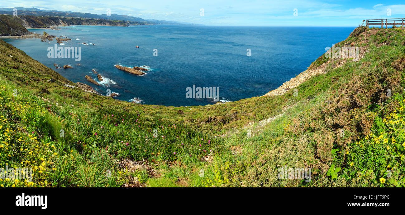 Cape Vidio coastline (Asturias coast, Spain). Stock Photo