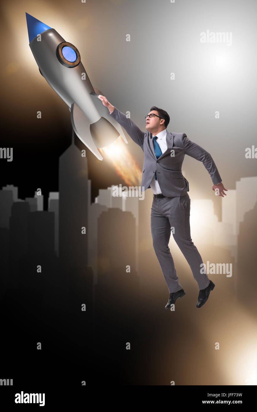 Businessman in start up business concept Stock Photo - Alamy