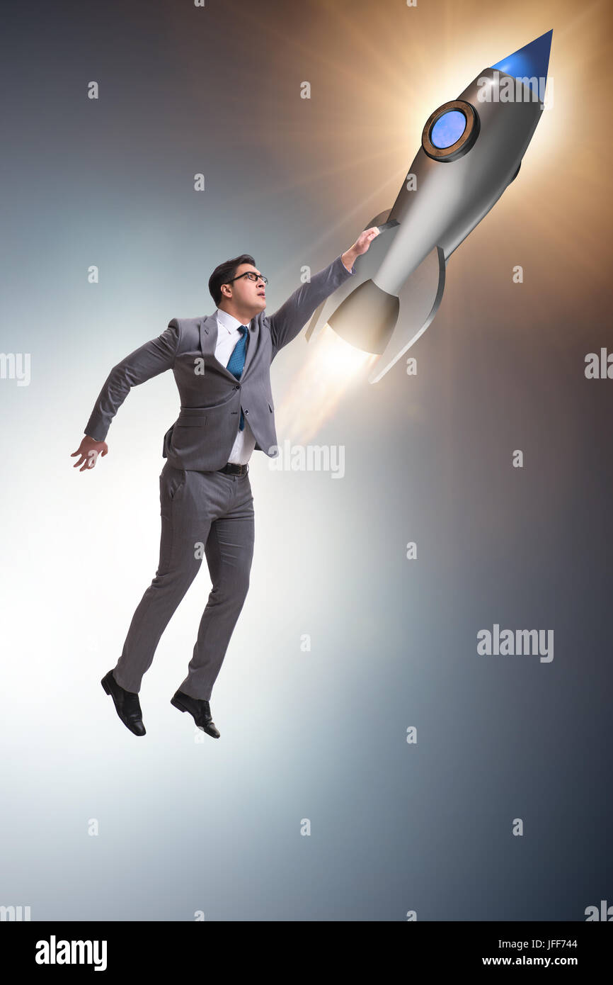 Businessman in start up business concept Stock Photo - Alamy