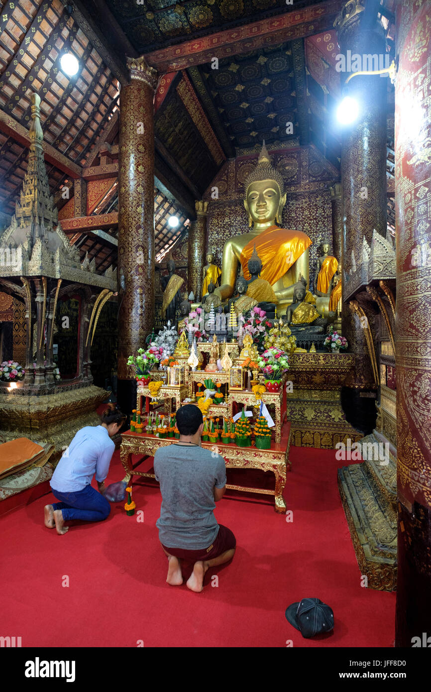 Wat Xieng Thong buddhist temple in Luang Prabang, Laos, Asia Stock Photo