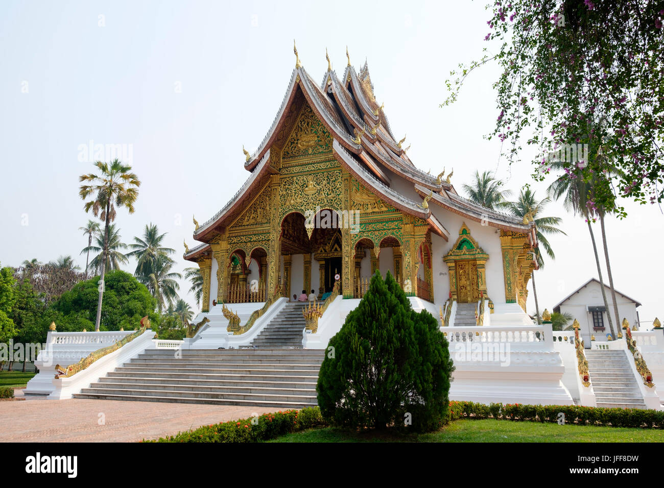 Haw Pha Bang temple at the Royal Palace grounds in Luang Prabang, Laos, Asia Stock Photo