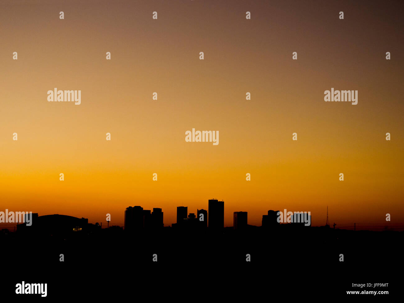 The city of Phoenix, AZ at sunset Stock Photo