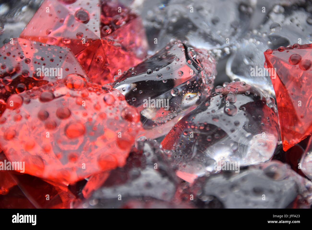 wet crystals in red and white Stock Photo Alamy
