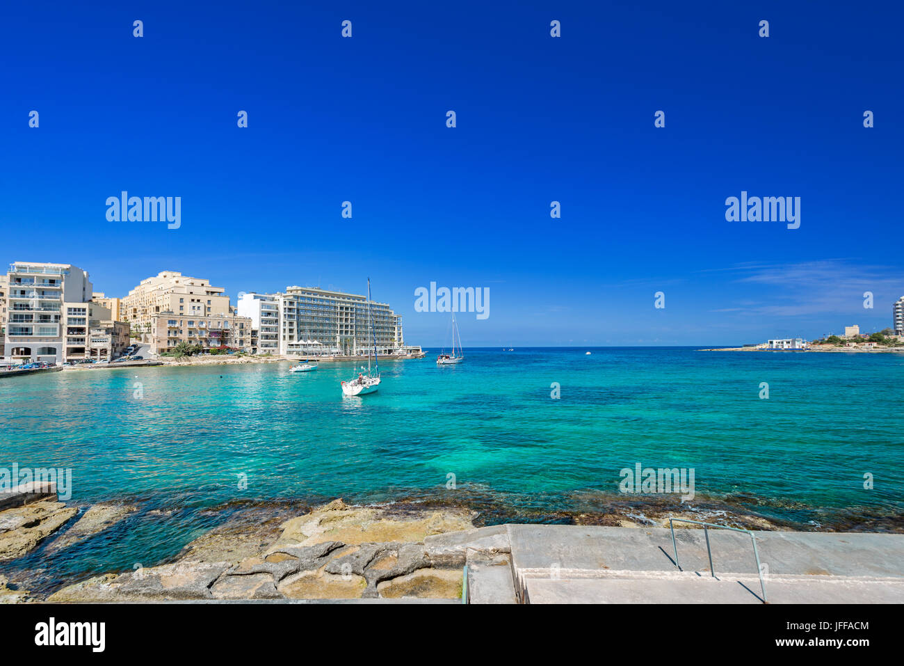 Harbour with yachts Stock Photo