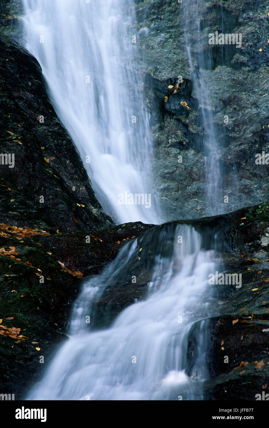 Tannery Falls, Savoy Mountain State Forest, Massachusetts Stock Photo