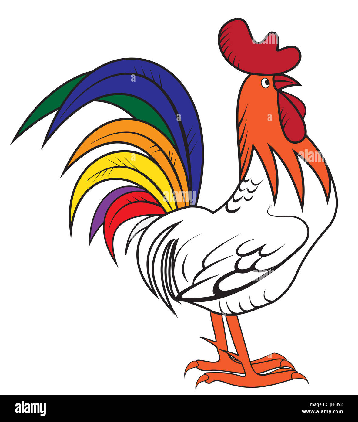 funny rooster cartoon