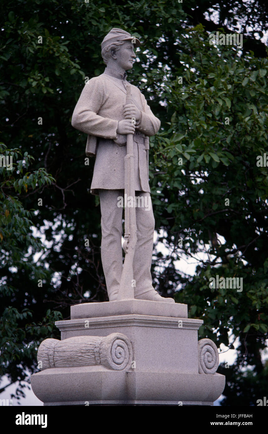Weber's Brigade statue at Bloody Lane, Antietam National Battlefield, Maryland Stock Photo
