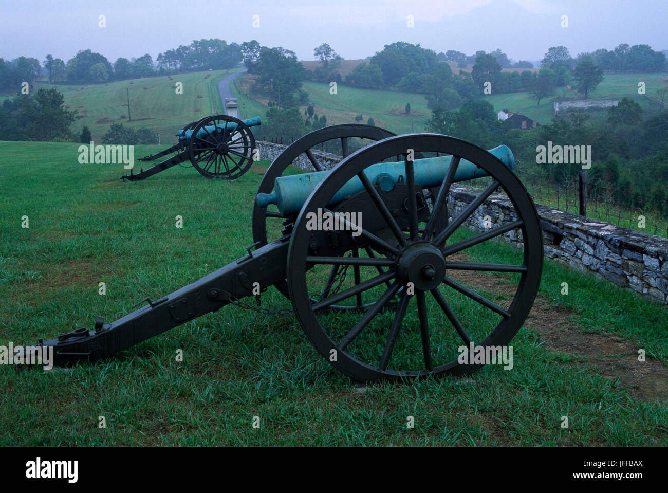 Cannons, Antietam National Battlefield, Maryland Stock Photo