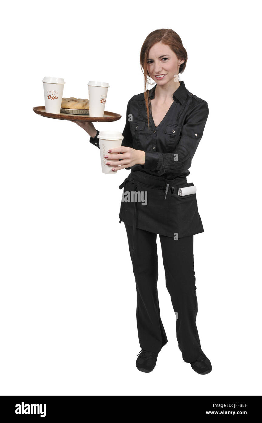Woman server or waitress Stock Photo Alamy