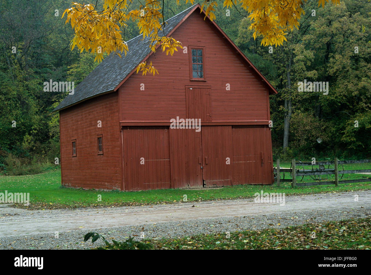 Forestville carriage barn, Forestville/Mystery Cave State Park, Minnesota Stock Photo