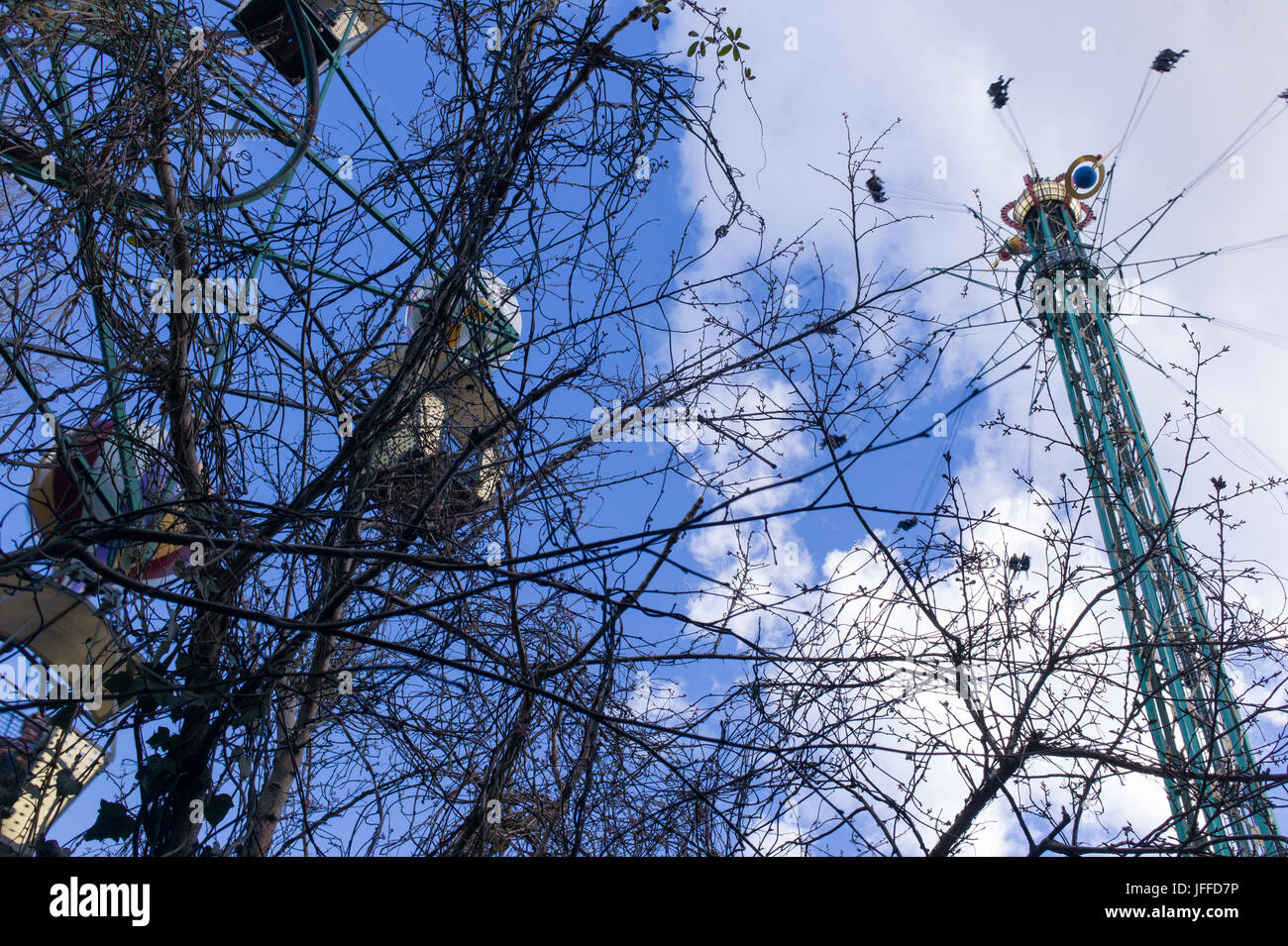 wheel in luna park Stock Photo Alamy