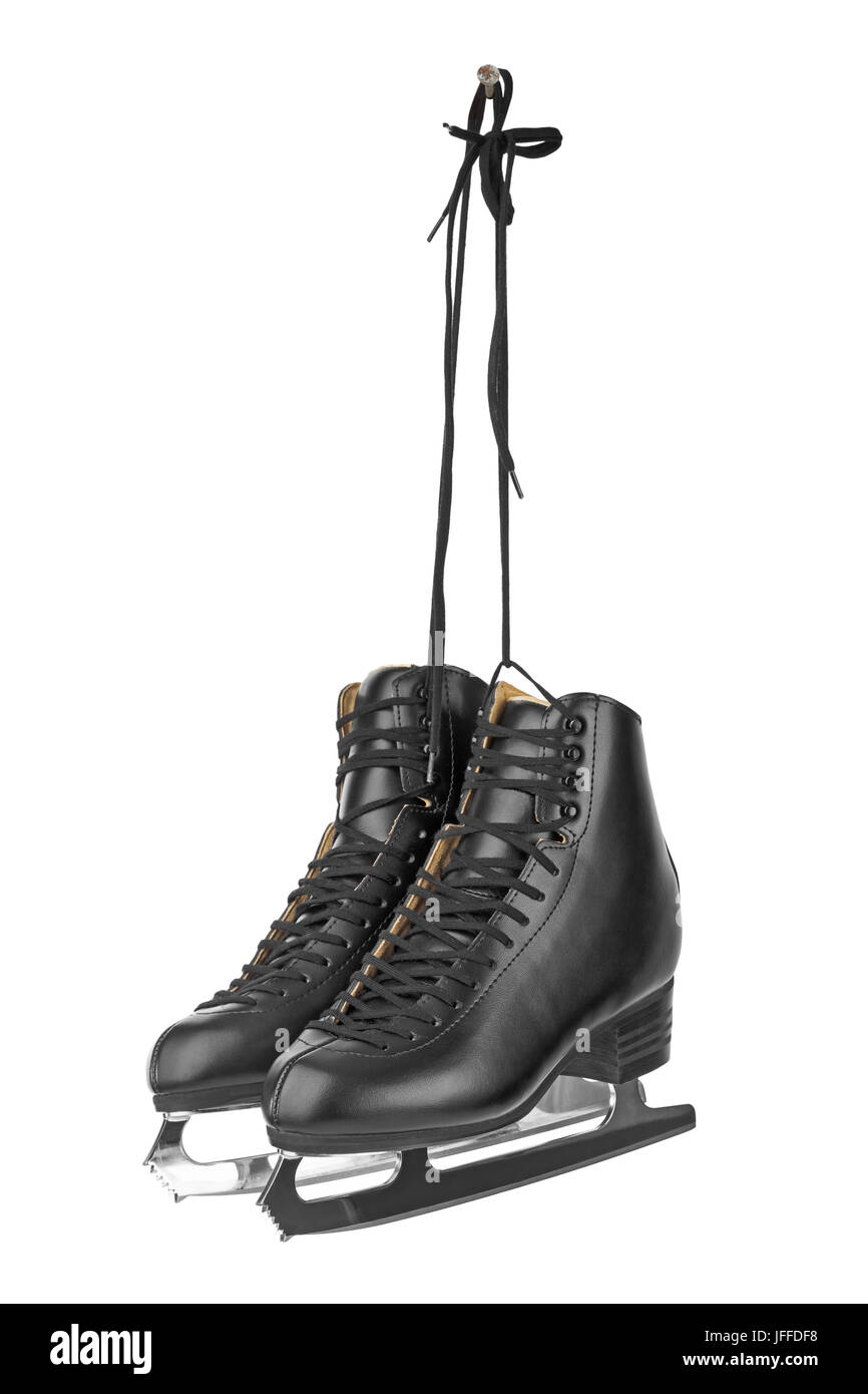 Black figure skates Stock Photo Alamy