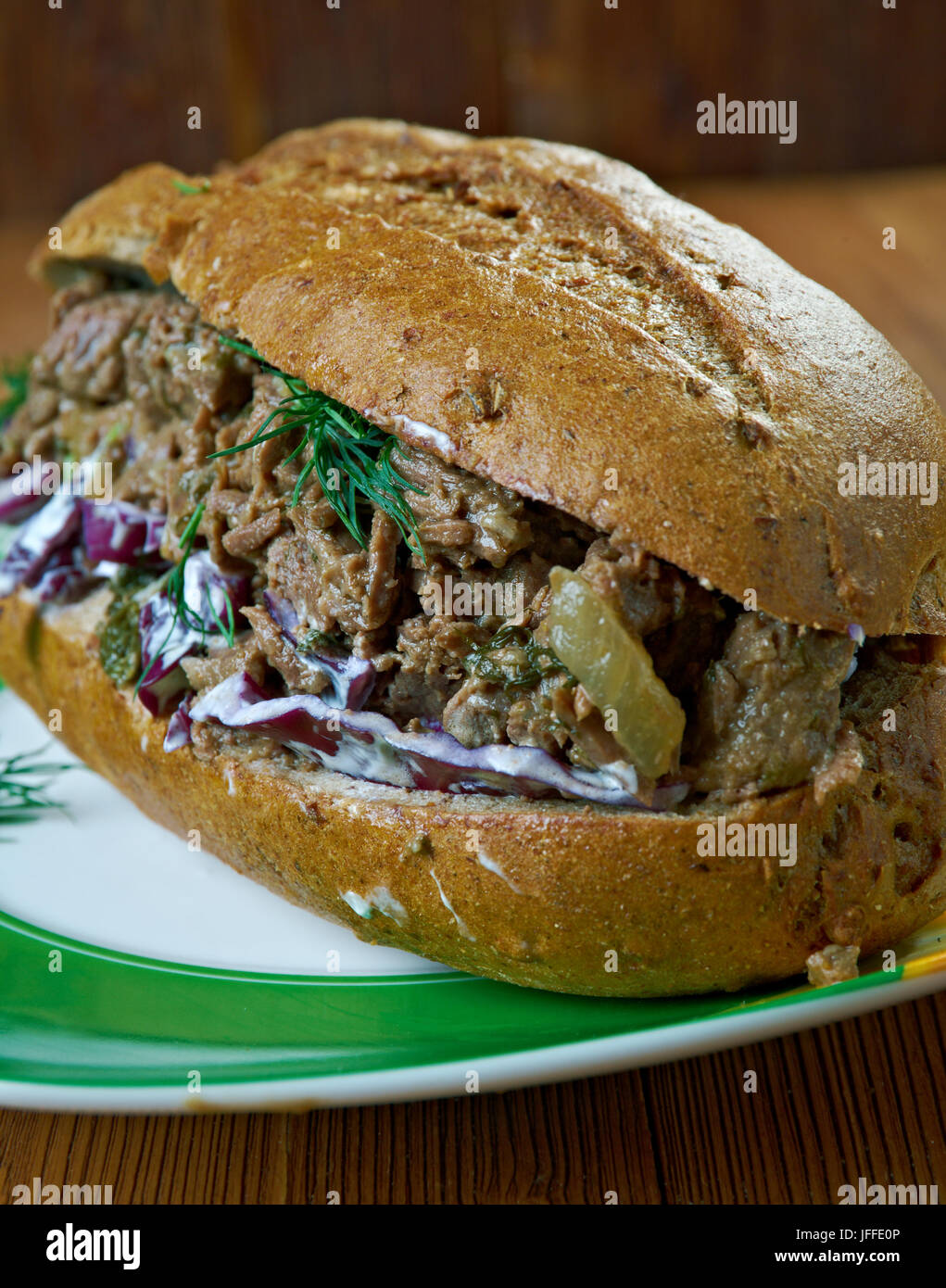 Southern Barbecue Beef Sandwiches Stock Photo Alamy