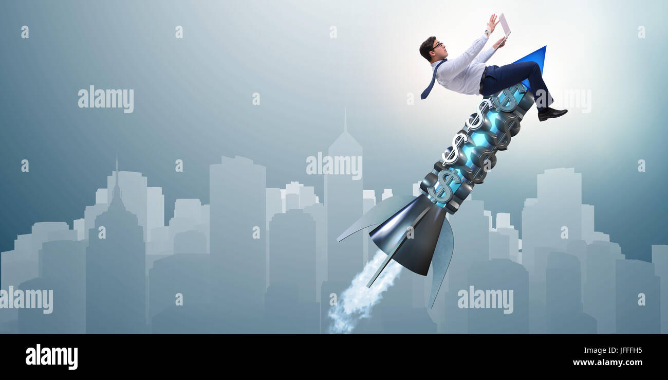 Businessman in start up business concept Stock Photo - Alamy