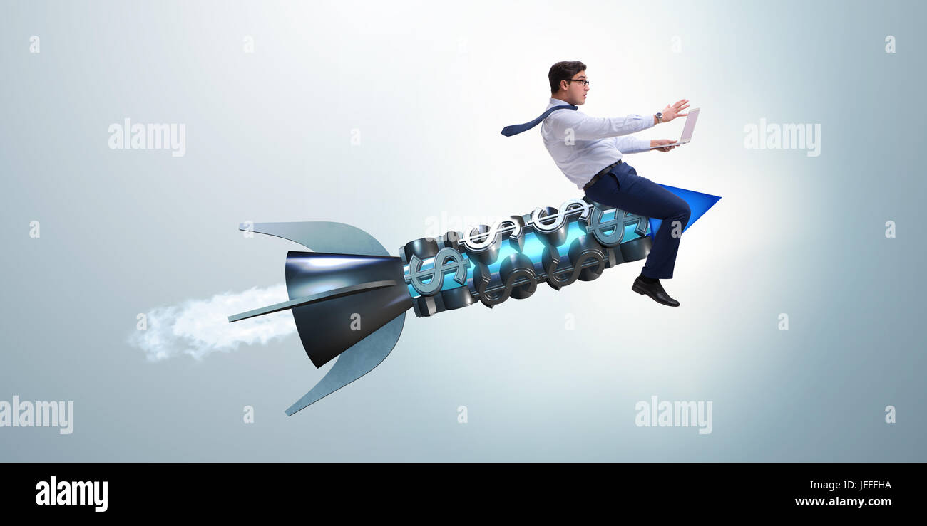 Businessman in start up business concept Stock Photo - Alamy