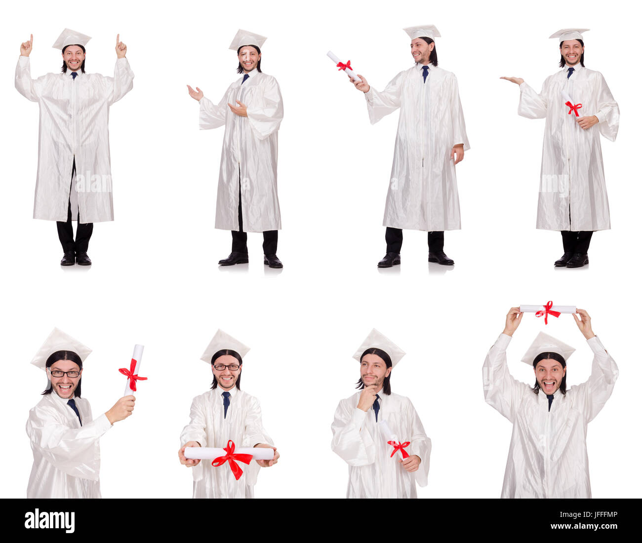 Young man ready for university graduation Stock Photo