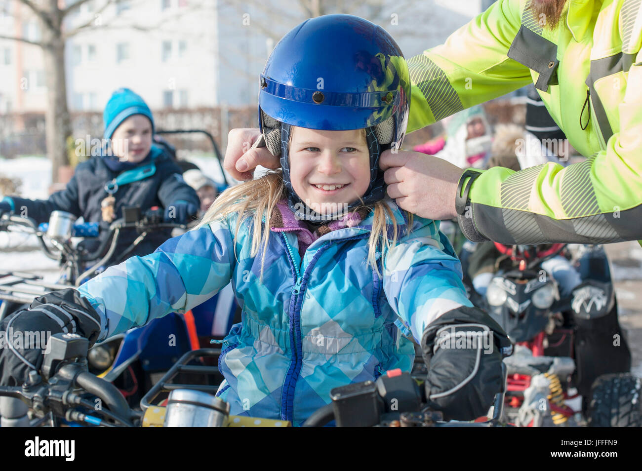 Man wearing crash helmet hi-res stock photography and images - Alamy