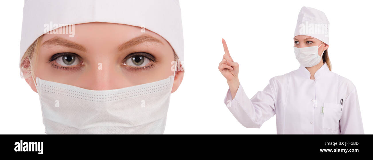 Woman doctor isolated on the white Stock Photo - Alamy