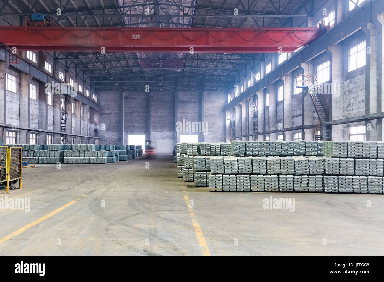 industrial finished products warehouse Stock Photo