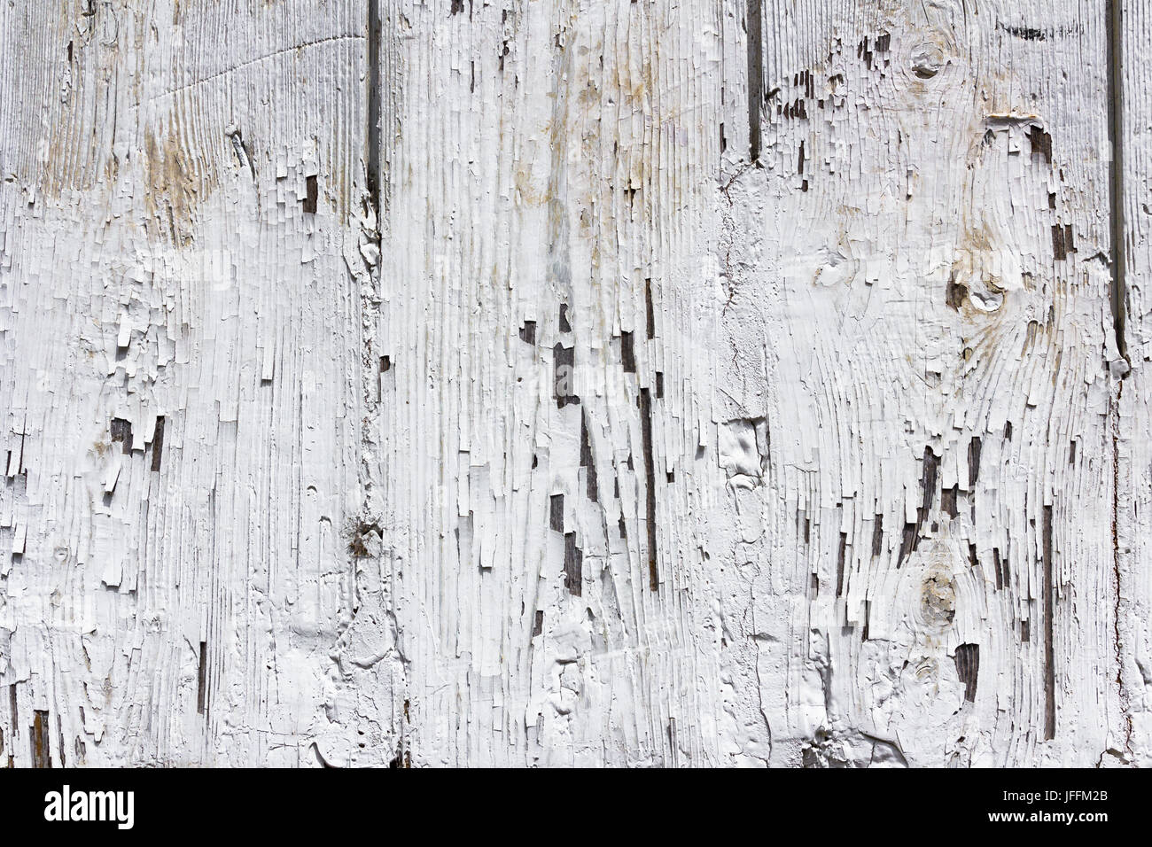 Chipped white paint on wood texture