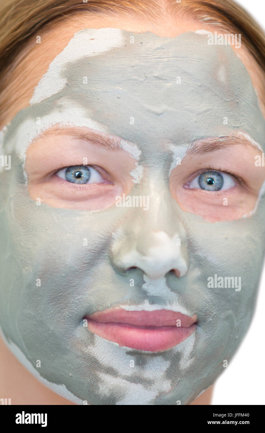 clay mask Stock Photo