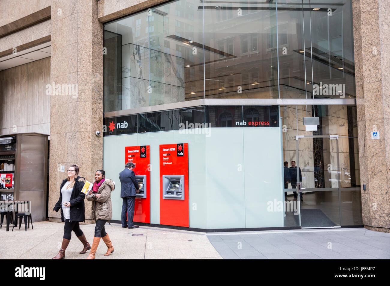 National Australia Bank NAB ATM machines at NAB offices in