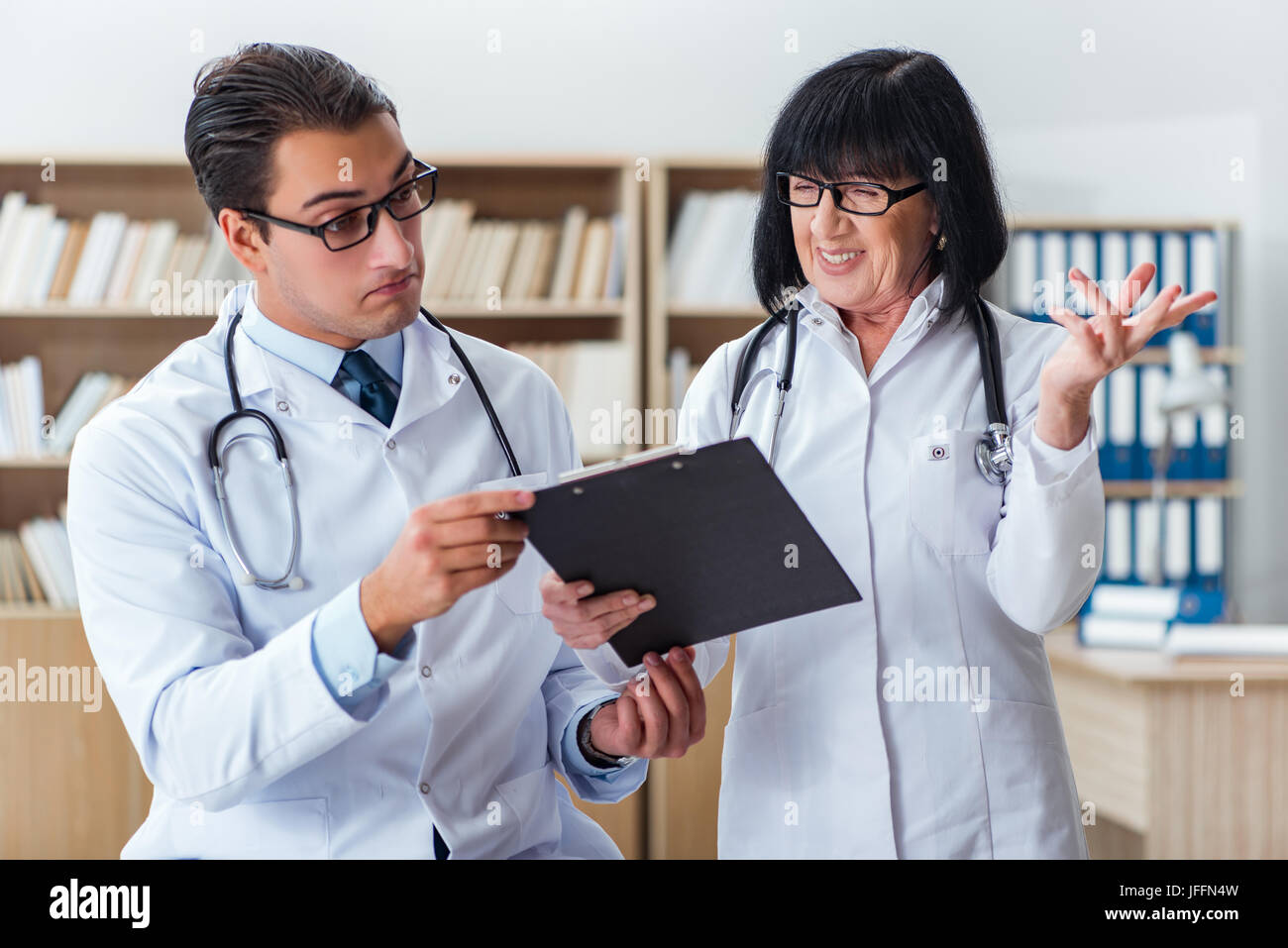 Two doctors working in the lab Stock Photo - Alamy