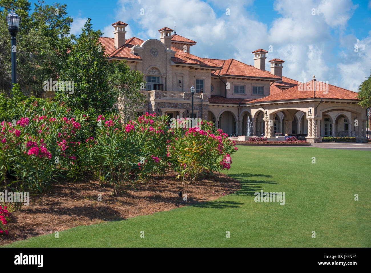 Clubhouse at TPC Sawgrass (home of The Players golf championship) in Ponte Vedra Beach, Florida. Stock Photo