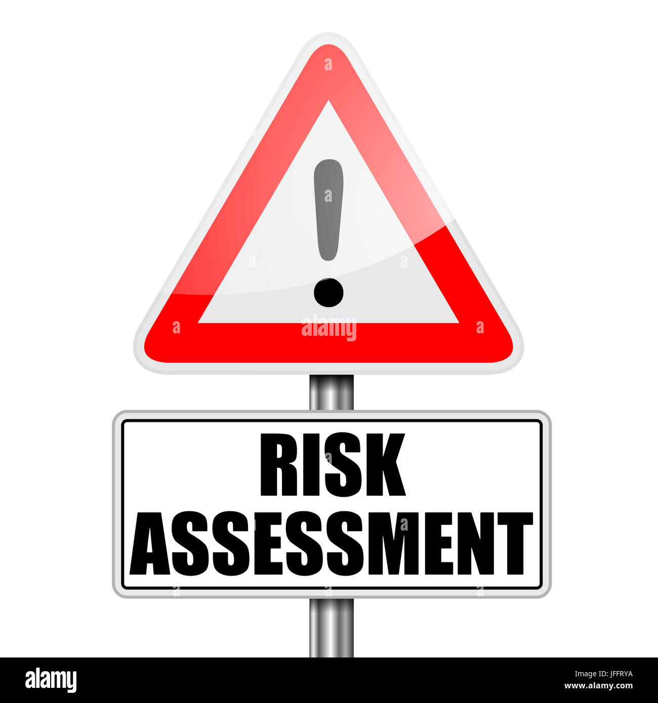 RoadSign Risk Assessment Stock Photo