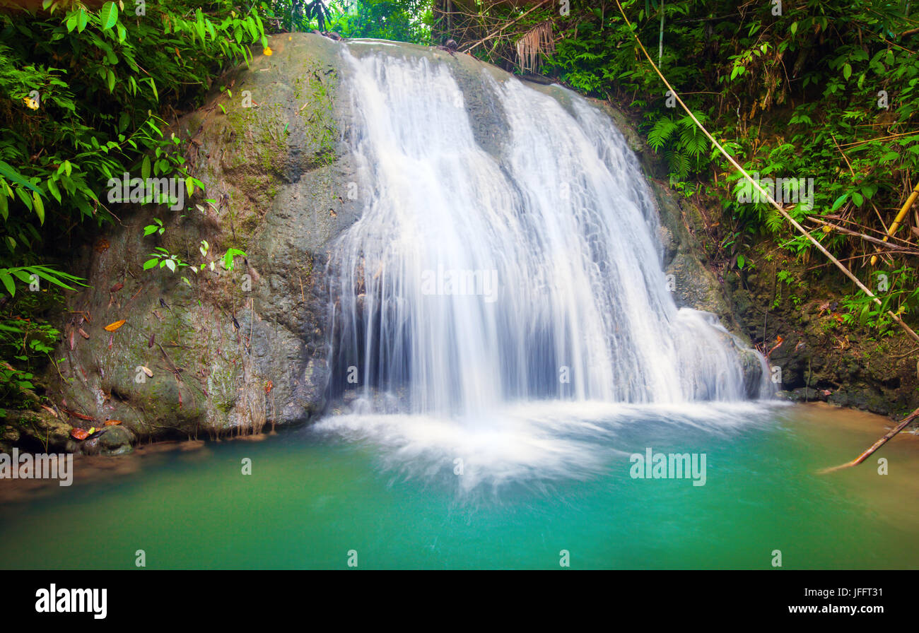 waterfall of island of Siquijor. Philippines Stock Photo
