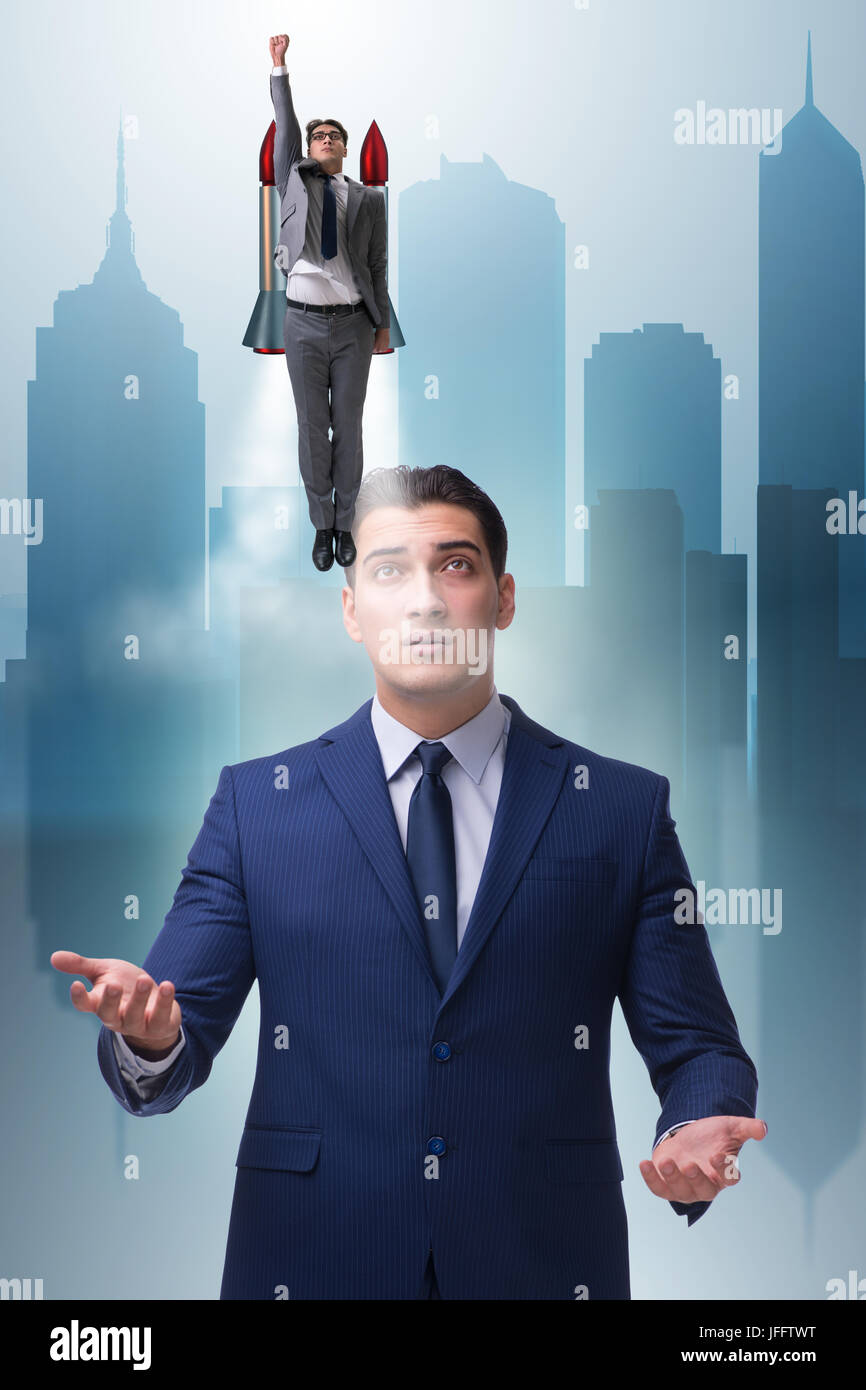 Businessman in start up business concept Stock Photo - Alamy
