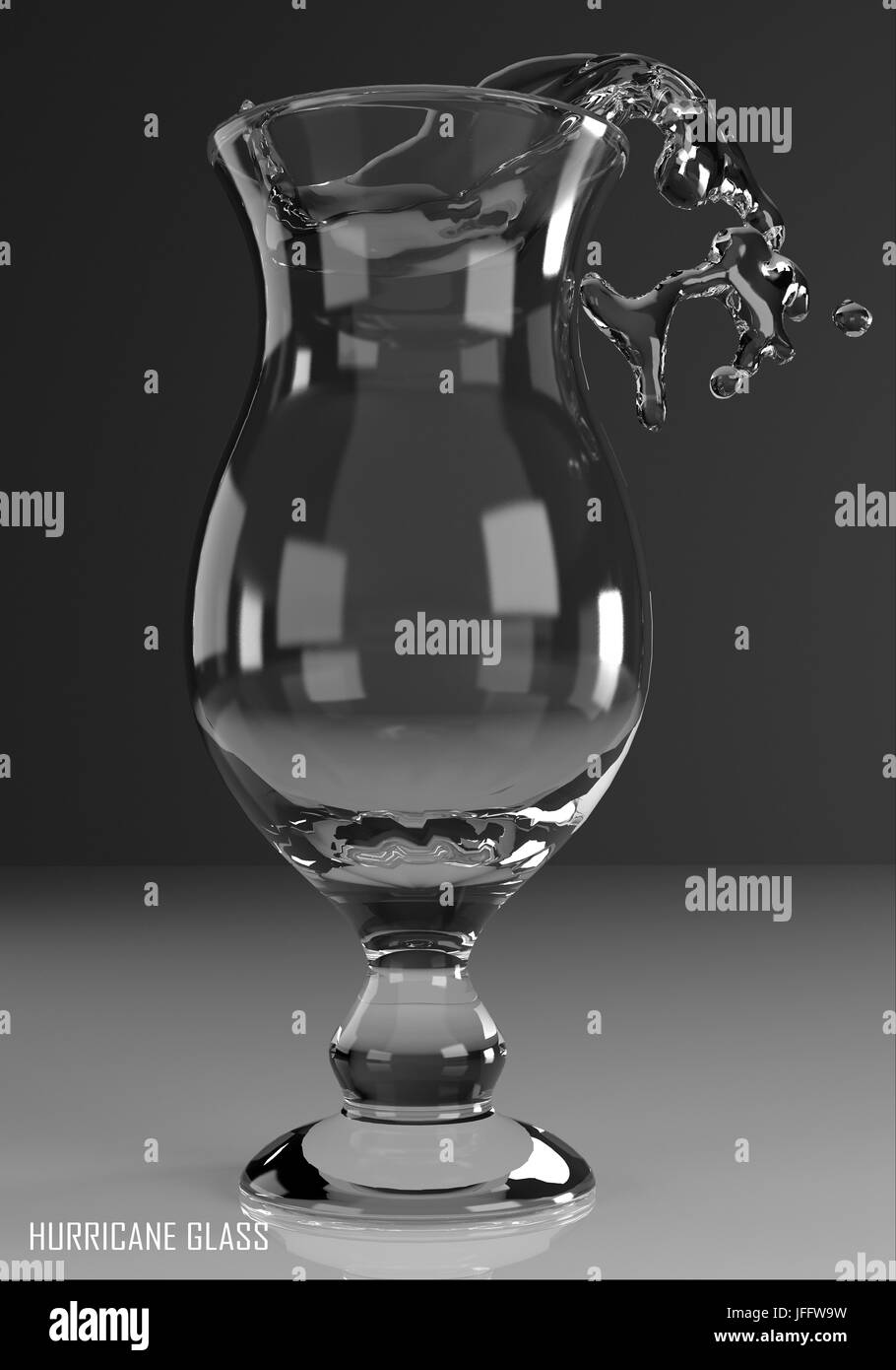 hurricane glass 3D illustration on dark background Stock Photo Alamy