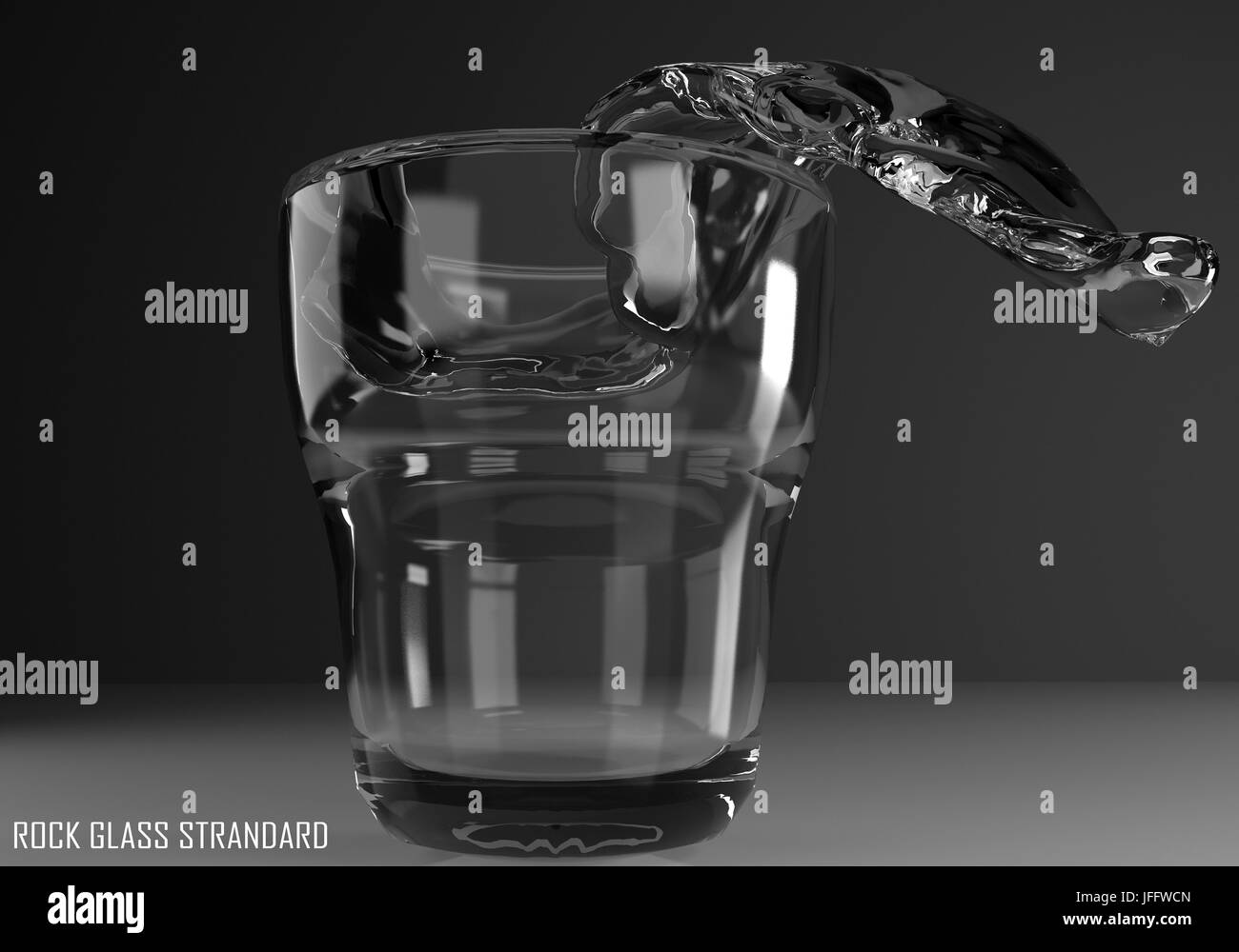 rocks glass standard 3D illustration on dark background Stock Photo Alamy